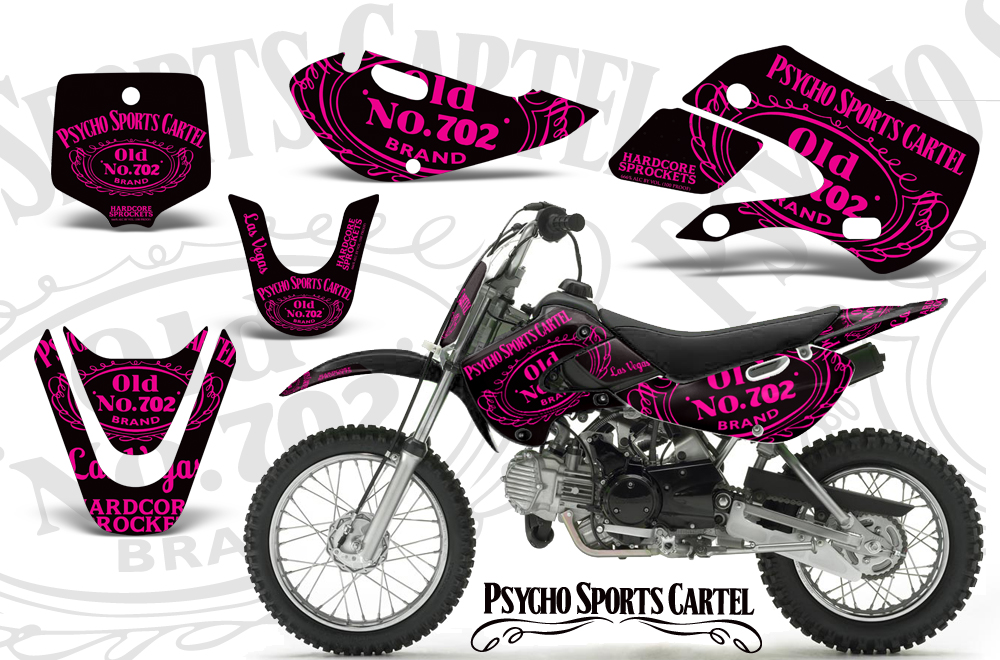 Kawasaki KLX 110 KX 65 00-09 NP Graphic Kit PSC WHISKY PK